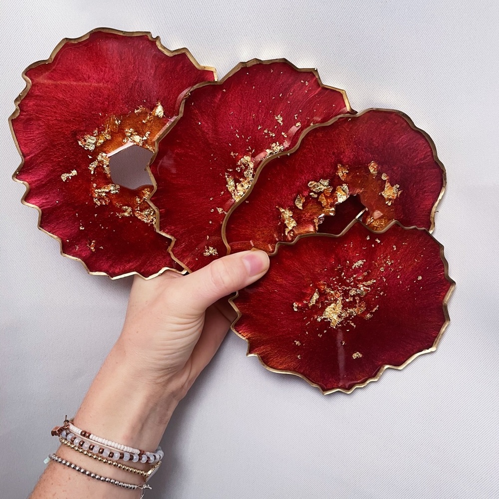 Handmade resin coasters